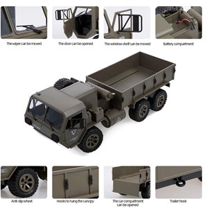 ماشین کنترلی شارژی آفرود مدل GoolRC Fayee RC Military Truck, 2.4GHz_اسباب بازی